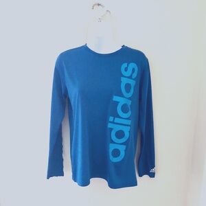 Blue Adidas girls pullover long sleeve t shirt size 14-16
